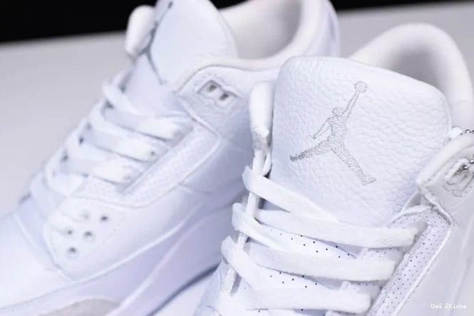 EyeCatching 428 Jordan Retro 3 136064-111 Triple Air White 0902